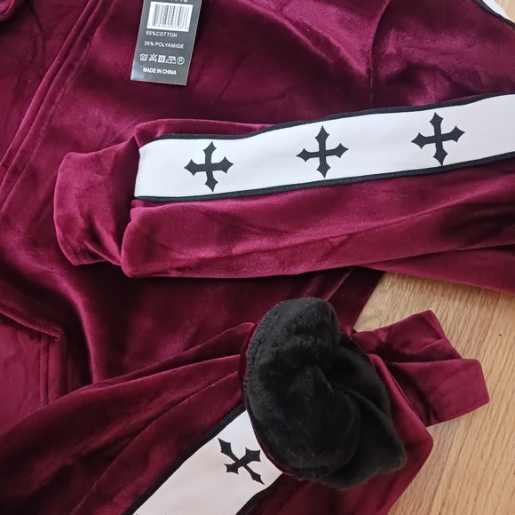 2 Piece Athletic LinedSweatsuit Hoodie/JoggersWarm for Fall/Winter S/M - Picture 5 of 5